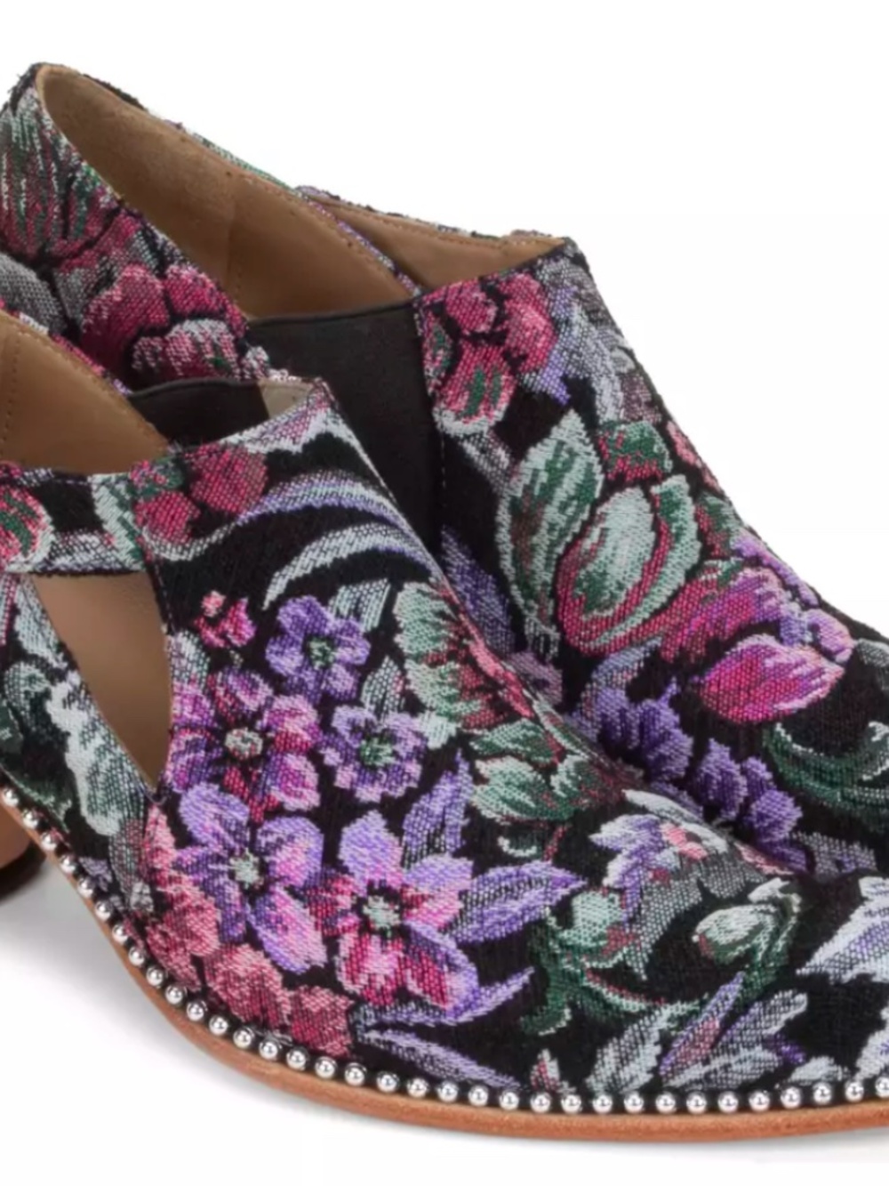 John Fluevog Classy Lili Tapestry floral embroidered heels - Picture 2 of 8